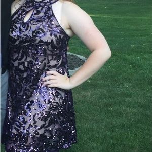 Emerald Sundae Purple Sequin Dress Medium